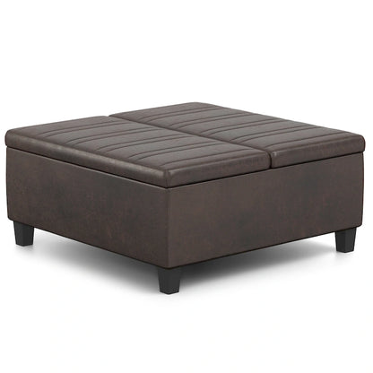 WYNDENHALL Tyler 36 inch Wide Contemporary Square Table Ottoman