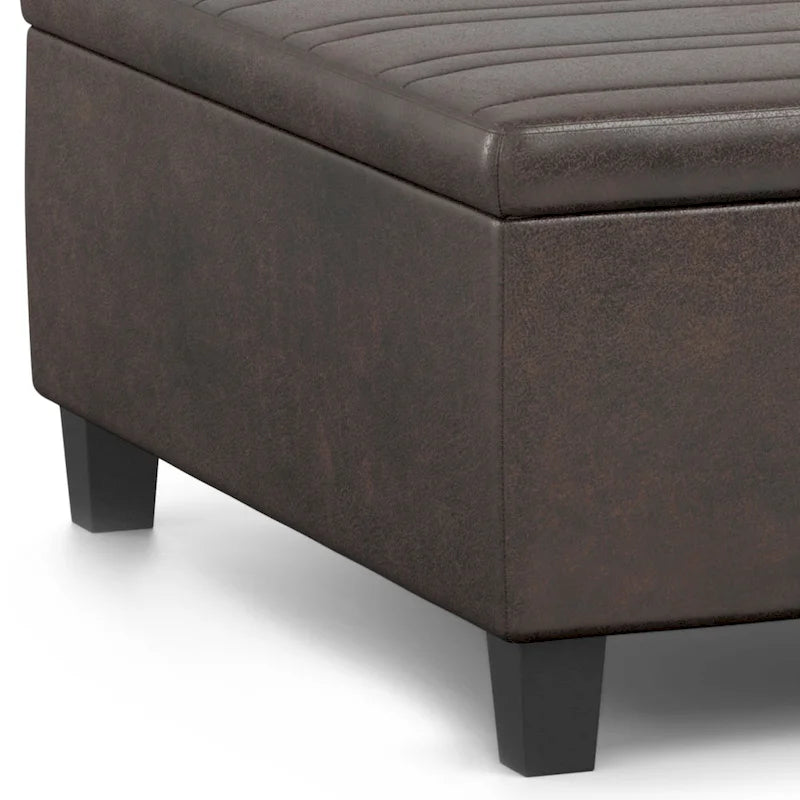WYNDENHALL Tyler 36 inch Wide Contemporary Square Table Ottoman