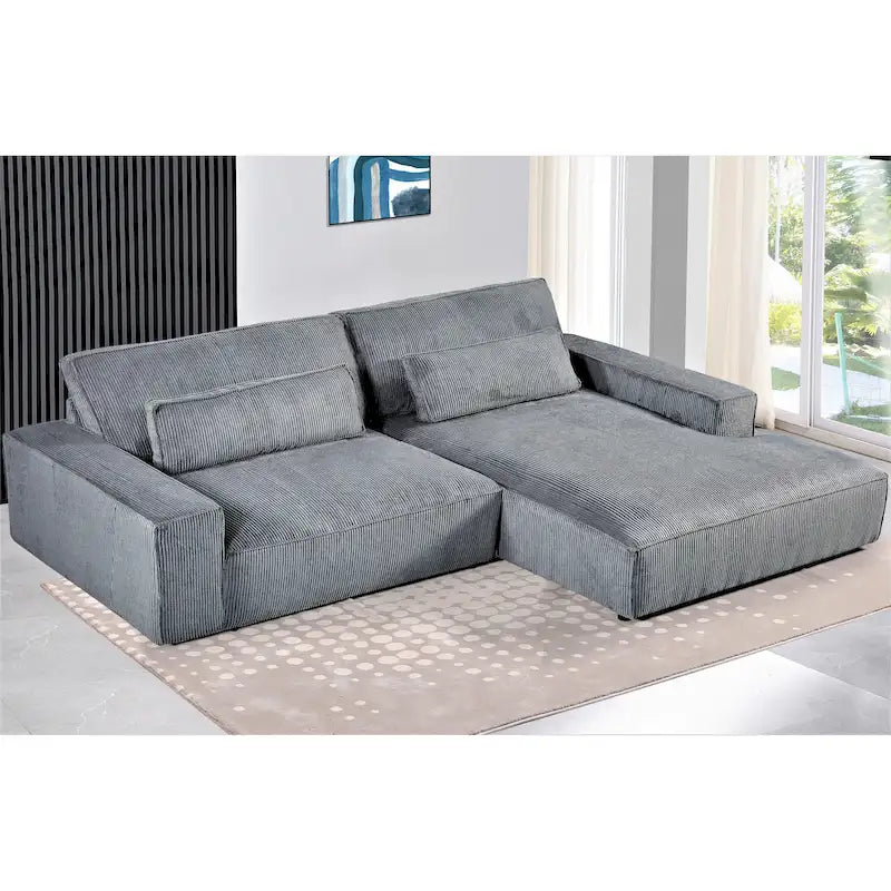 US Pride Furniture 105.52 inch Facing Chaise Sectional Oversize Sofa