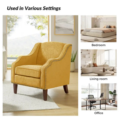 Lucretius Armchair with Nailhead Trim Set of 2 by HULALA HOME