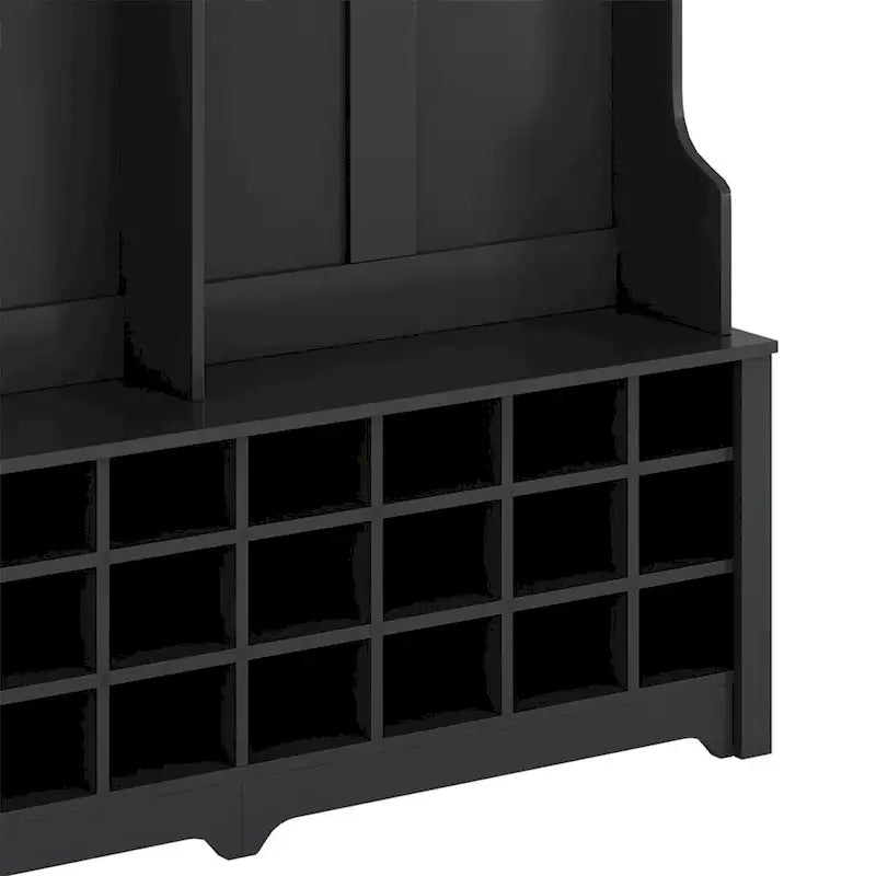 Merax Multiple Functions Hall Tree with Hooks, Shelves & 24 Shoe Cubbies