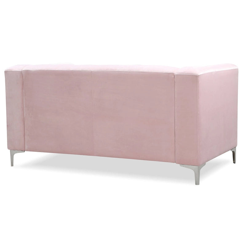 Pompano Velvet Button Tufted Loveseat