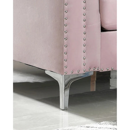 Pompano Velvet Button Tufted Loveseat