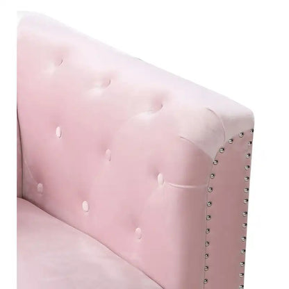 Pompano Velvet Button Tufted Loveseat