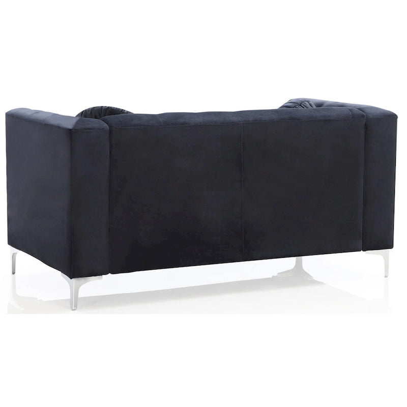 Pompano Velvet Button Tufted Loveseat