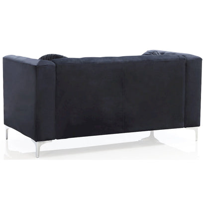 Pompano Velvet Button Tufted Loveseat