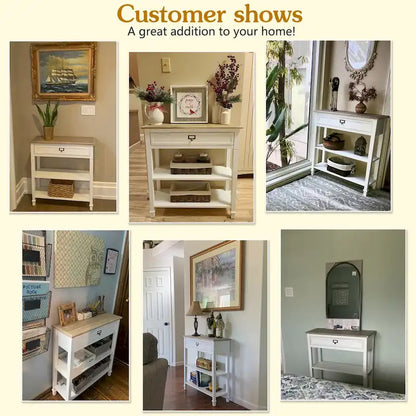 Porch & Den Gatto Accent Side End Table w/ drawers