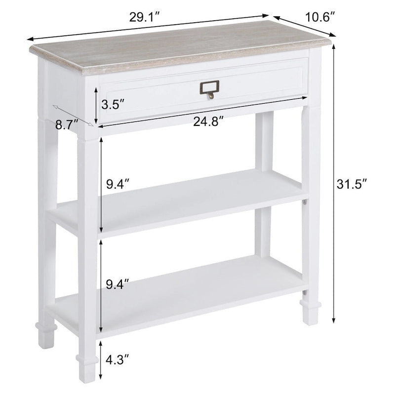 Porch & Den Gatto Accent Side End Table w/ drawers