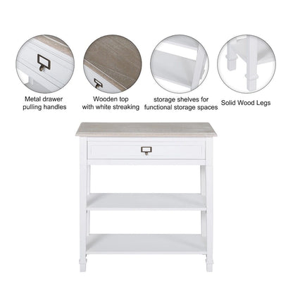 Porch & Den Gatto Accent Side End Table w/ drawers