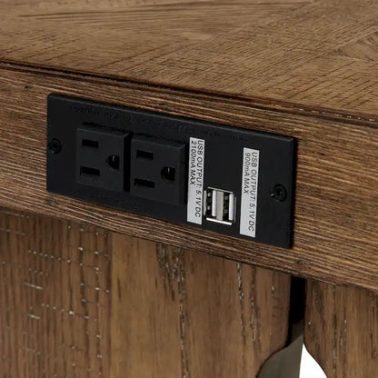 Landmark 60 Wide Sofa Table with 2 Legs, Weathered Oak