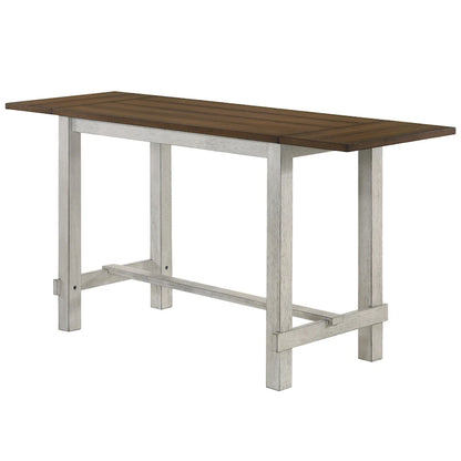 Tarala Farmhouse Wood 5-Piece Counter Height Table and Stool Set by Furniture of America