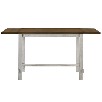 Tarala Farmhouse Wood 5-Piece Counter Height Table and Stool Set by Furniture of America