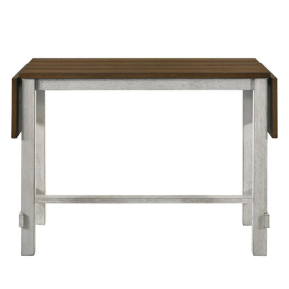 Tarala Farmhouse Wood 5-Piece Counter Height Table and Stool Set by Furniture of America