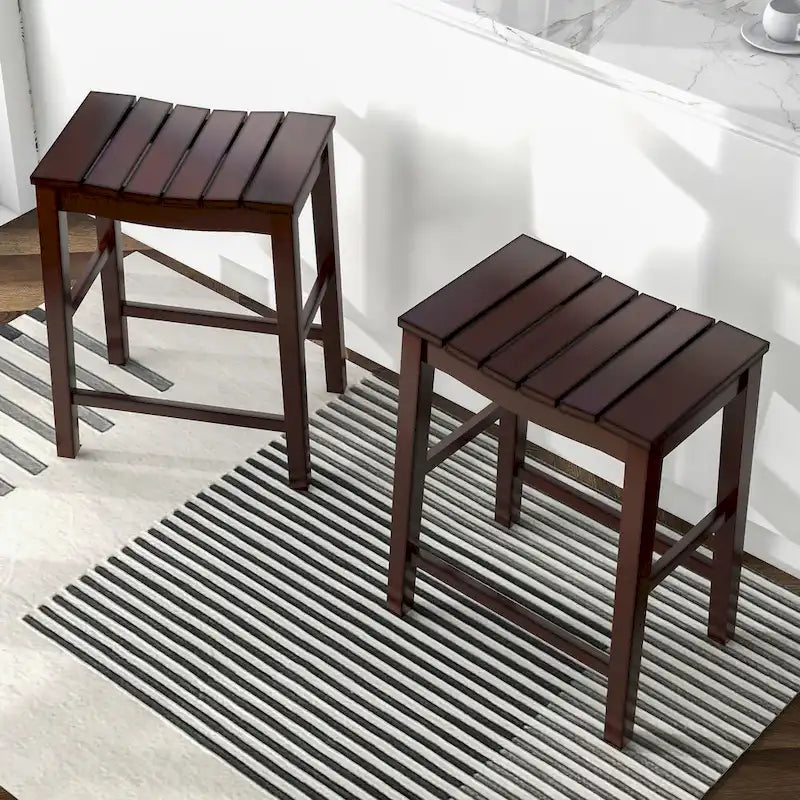 Tarala Farmhouse Wood 5-Piece Counter Height Table and Stool Set by Furniture of America