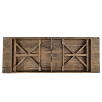 9' x 40 Rectangular Antique Rustic Solid Pine Folding Dining Table