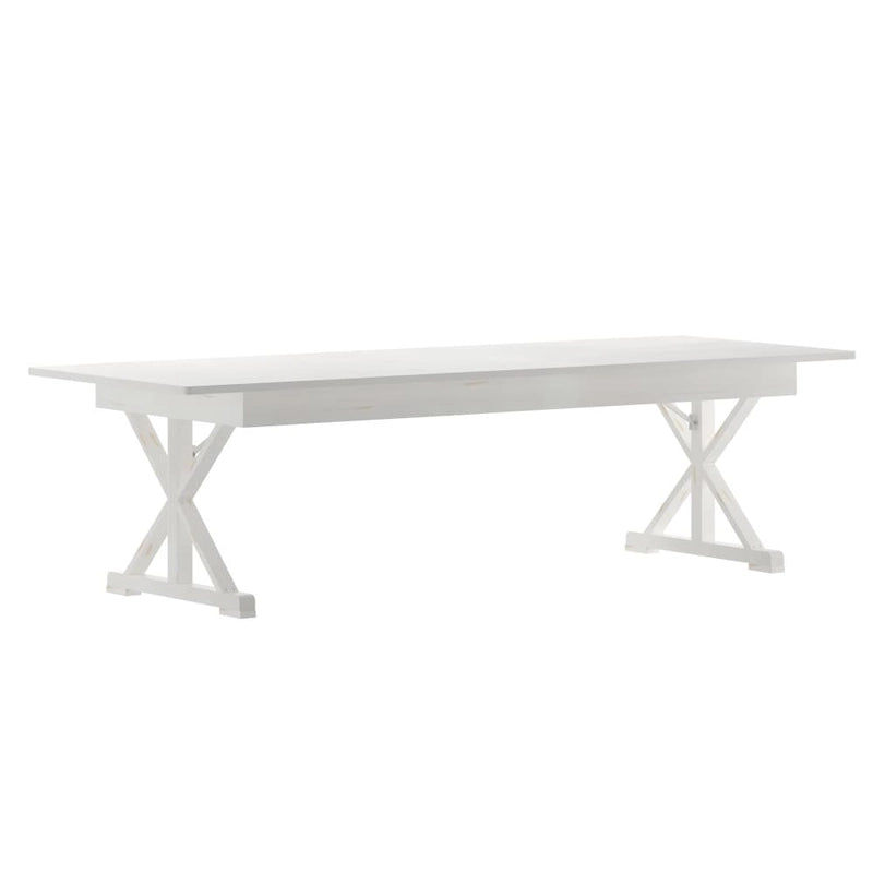 9' x 40 Rectangular Antique Rustic Solid Pine Folding Dining Table