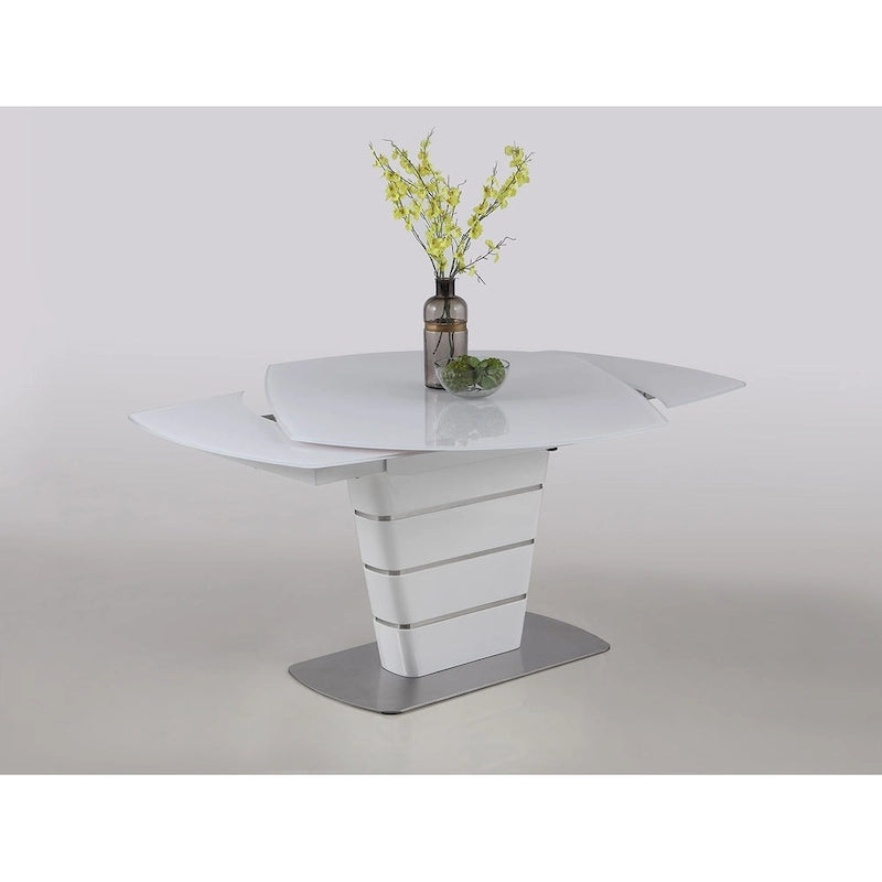 Somette Charlie White Starphire Glass 5-Piece Dining Set