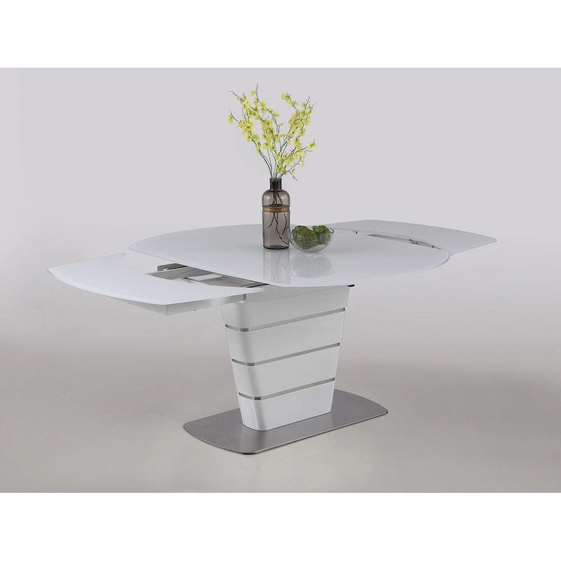 Somette Charlie White Starphire Glass 5-Piece Dining Set