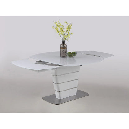 Somette Charlie White Starphire Glass 5-Piece Dining Set