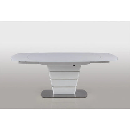 Somette Charlie White Starphire Glass 5-Piece Dining Set