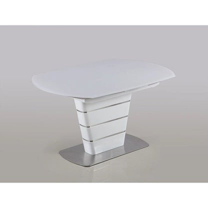 Somette Charlie White Starphire Glass 5-Piece Dining Set