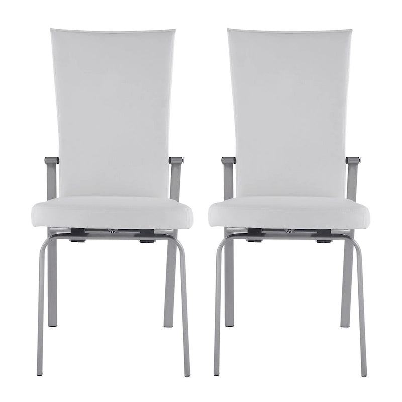 Somette Charlie White Starphire Glass 5-Piece Dining Set