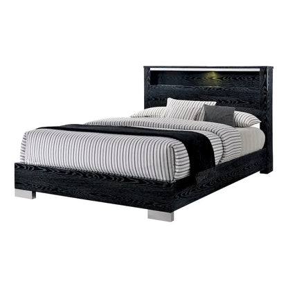 Furniture of America Champs Contemporary Solid Wood 2-Piece Storage Panel Bed and Tall Dresser Set
