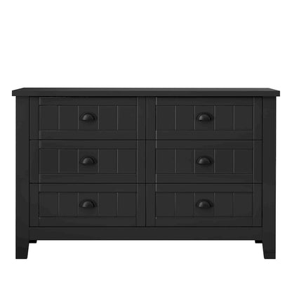 Drawer Dresser, Bedroom Storge Cabinet W/ Retro Shell-shaped Handle