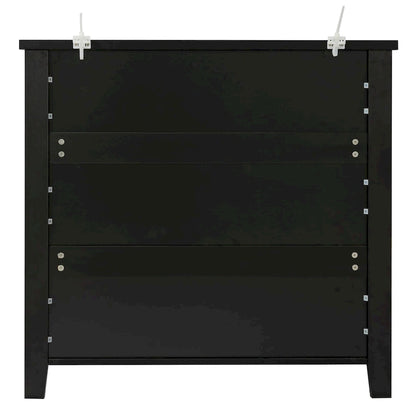 Drawer Dresser, Bedroom Storge Cabinet W/ Retro Shell-shaped Handle