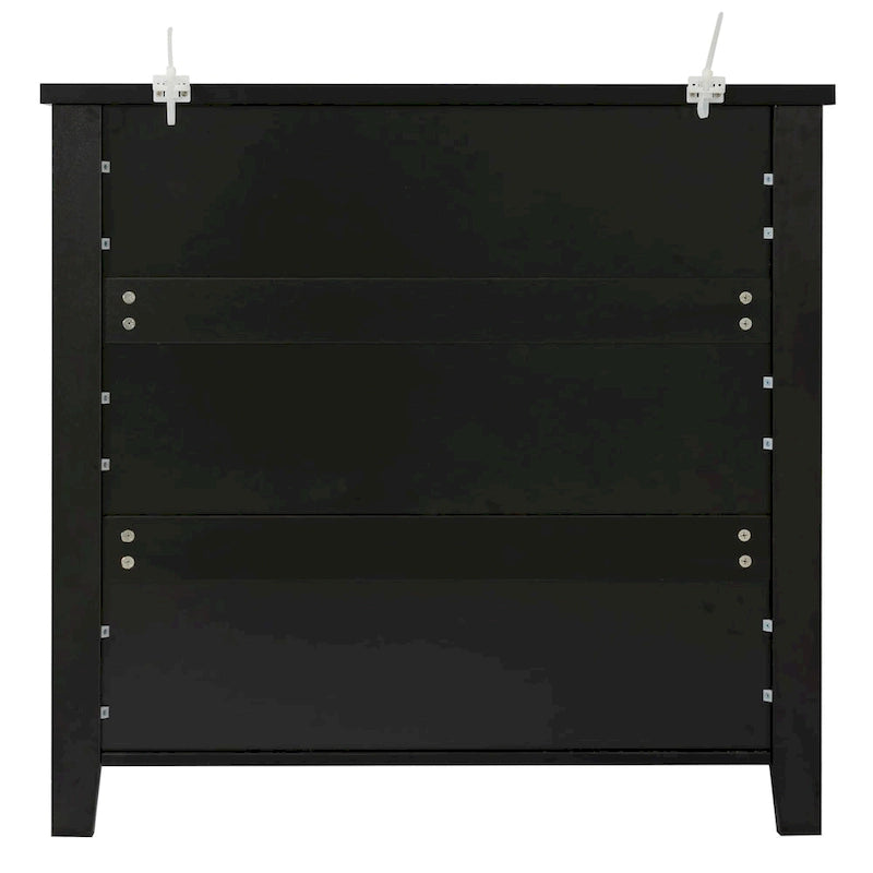 Drawer Dresser, Bedroom Storge Cabinet W/ Retro Shell-shaped Handle