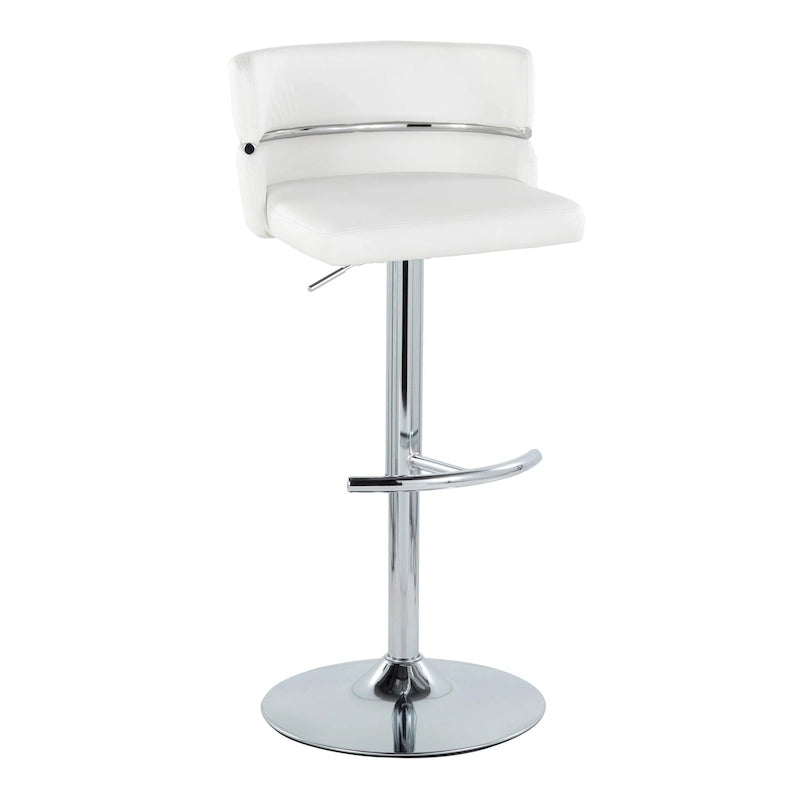 Silver Orchid Lena Adjustable Bar Stool with Rounded T Footrest (Set of 2)