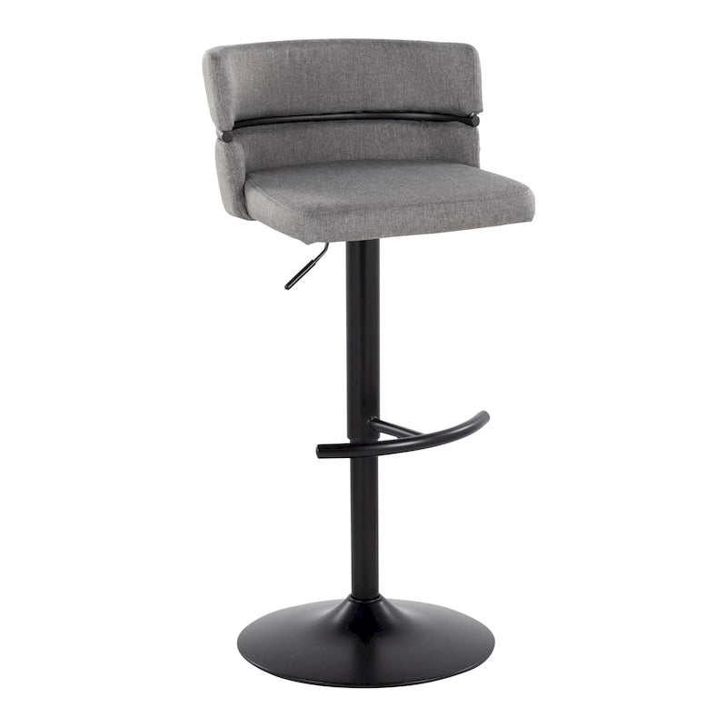 Silver Orchid Lena Adjustable Bar Stool with Rounded T Footrest (Set of 2)