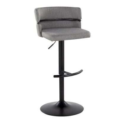 Silver Orchid Lena Adjustable Bar Stool with Rounded T Footrest (Set of 2)