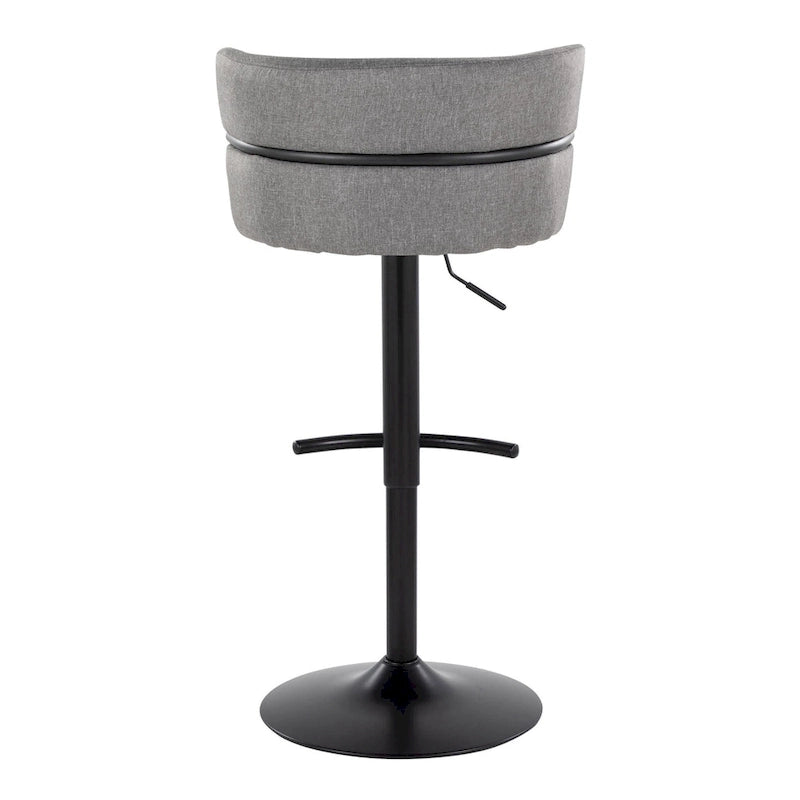 Silver Orchid Lena Adjustable Bar Stool with Rounded T Footrest (Set of 2)
