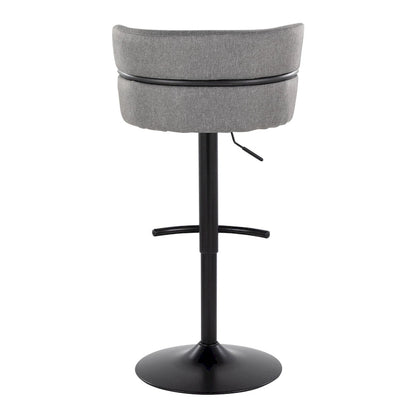 Silver Orchid Lena Adjustable Bar Stool with Rounded T Footrest (Set of 2)
