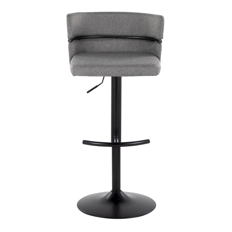 Silver Orchid Lena Adjustable Bar Stool with Rounded T Footrest (Set of 2)