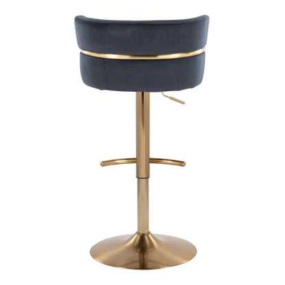 Silver Orchid Lena Adjustable Bar Stool with Rounded T Footrest (Set of 2)