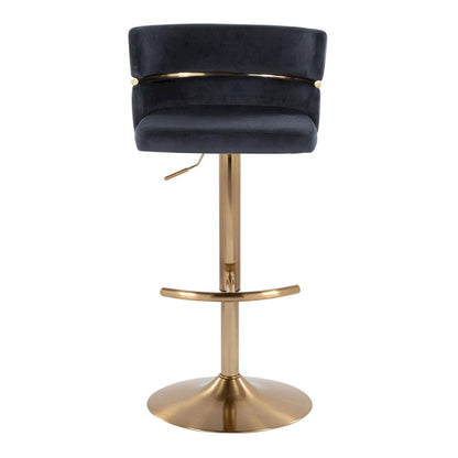Silver Orchid Lena Adjustable Bar Stool with Rounded T Footrest (Set of 2)