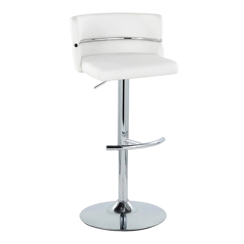 Silver Orchid Lena Adjustable Bar Stool with Rounded T Footrest (Set of 2)