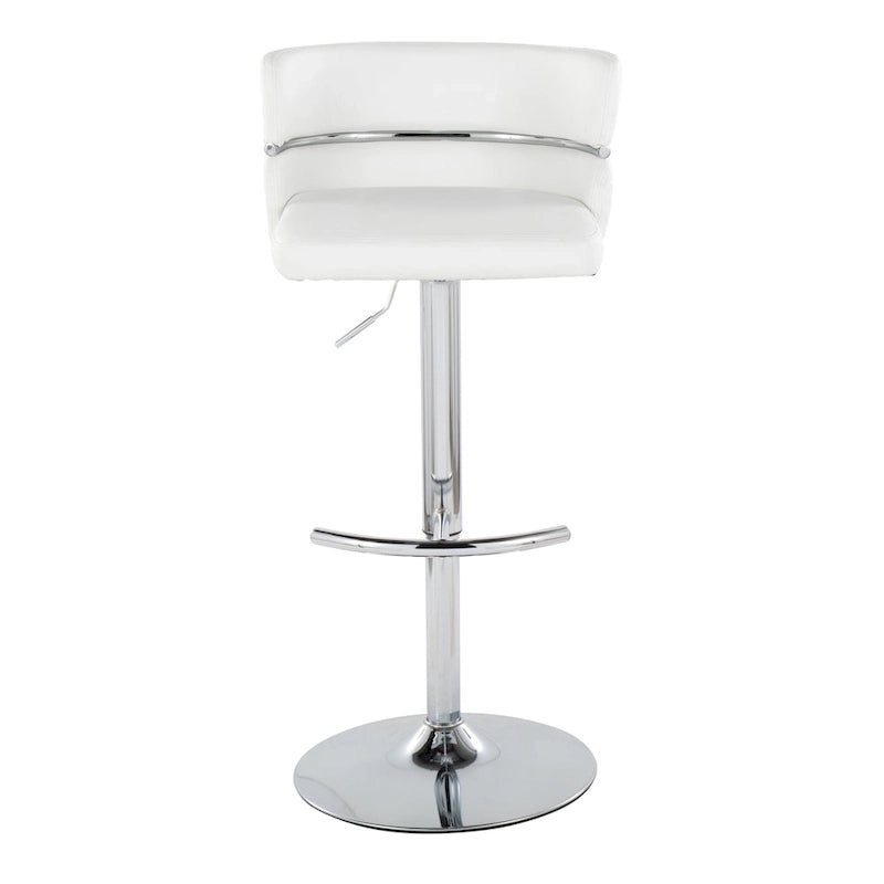 Silver Orchid Lena Adjustable Bar Stool with Rounded T Footrest (Set of 2)