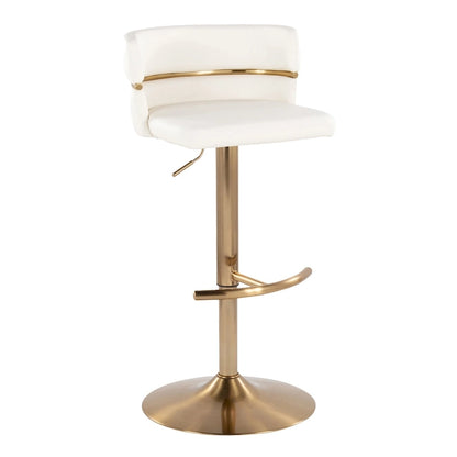 Silver Orchid Lena Adjustable Bar Stool with Rounded T Footrest (Set of 2)