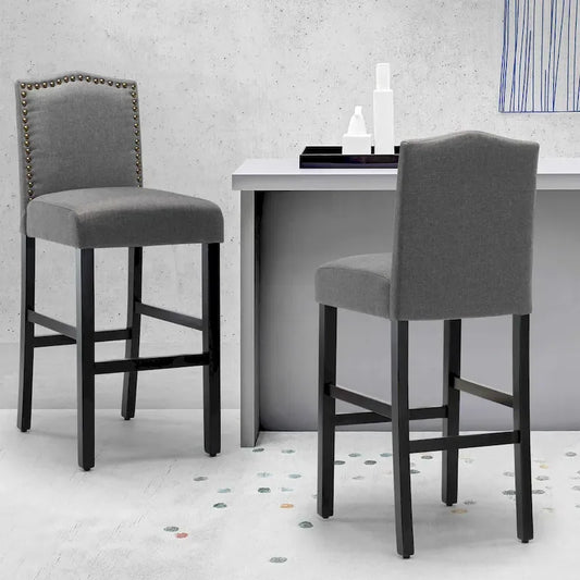 28 Inches Barstools Upholstered Bar Stools Pub Chairs Set of 2