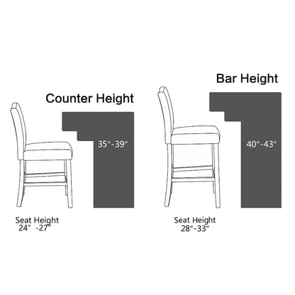 28 Inches Barstools Upholstered Bar Stools Pub Chairs Set of 2