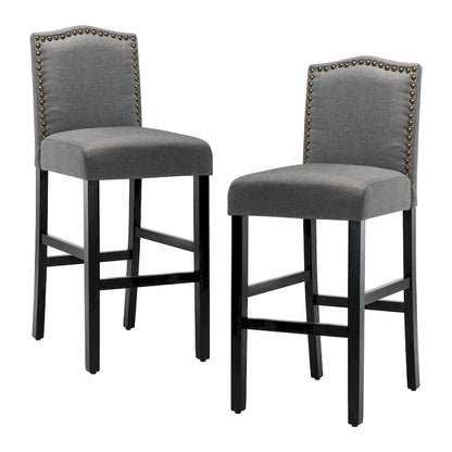 28 Inches Barstools Upholstered Bar Stools Pub Chairs Set of 2