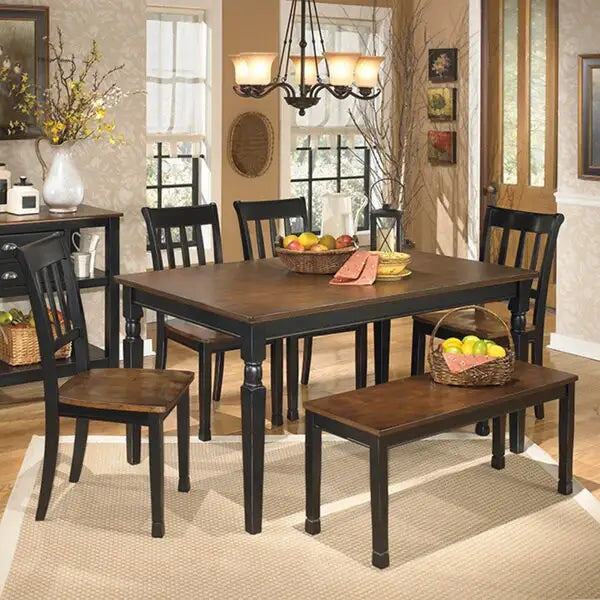 Signature Design by Ashley 'Owingsville' Black/ Brown Dining Room Bench