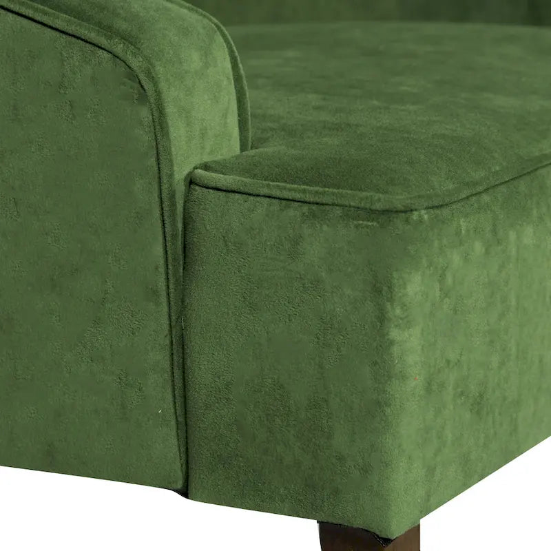 Porch & Den Lyric Velvet Swoop Arm Accent Chair