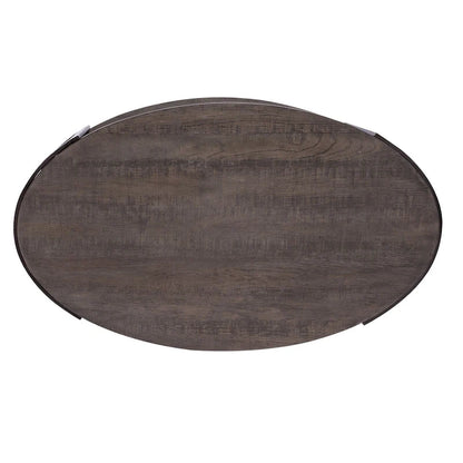 Modern View Gauntlet Gray Oval Cocktail Table