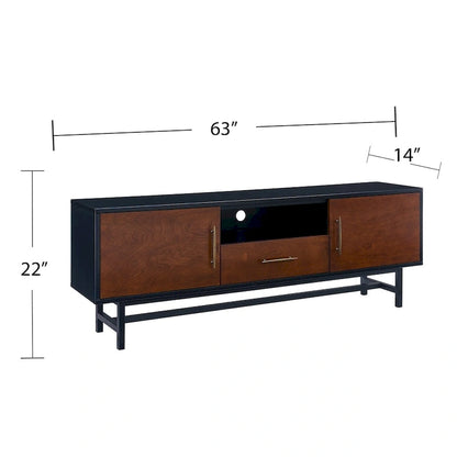 SEI Furniture Belize Mid-century Modern Media TV Stand for TV's up to 61