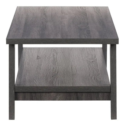 Hollywood Coffee Table with Shelf, Dark Grey