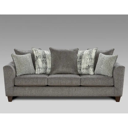 Roundhill Furniture Davoz 2-Piece Living Room Set, Sofa and Loveseat, Tori Slate